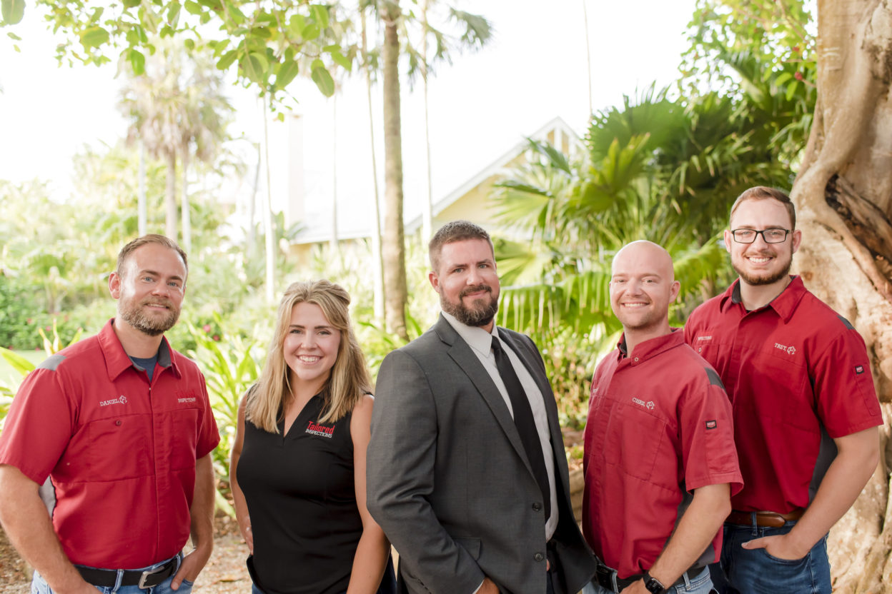 Tailored Inspections team photo showing 4 men and 1 woman